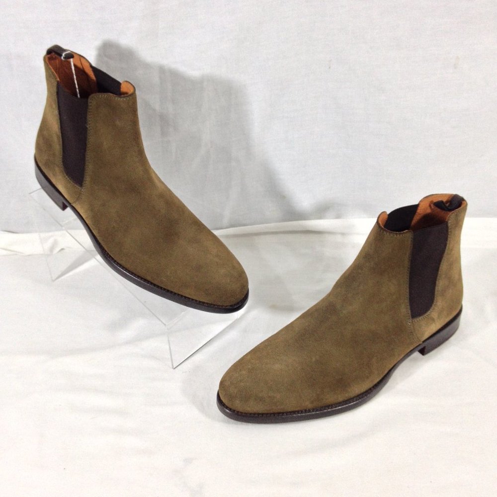 ORO Los Angeles The Chelsea Mens Beige Suede Made in Spain Size 8 Boots.